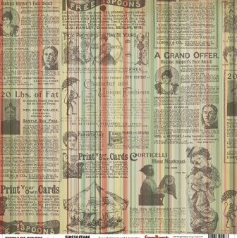 Бумага для скрапбукинга 30,5х30,5 см 180 гр/м двусторон Старый цирк Звезды цирка, 10 шт*уп фото 1 — PalitraMastera