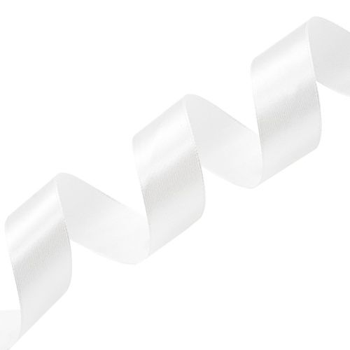 Лента атласная 2,5см*22,86м (002 белый) фото 1 — PalitraMastera