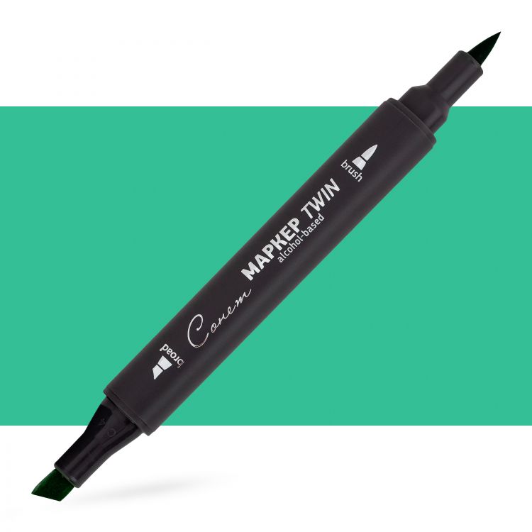 Маркер спиртовой Сонет Twin Brush, зеленый нептун--- — PalitraMastera