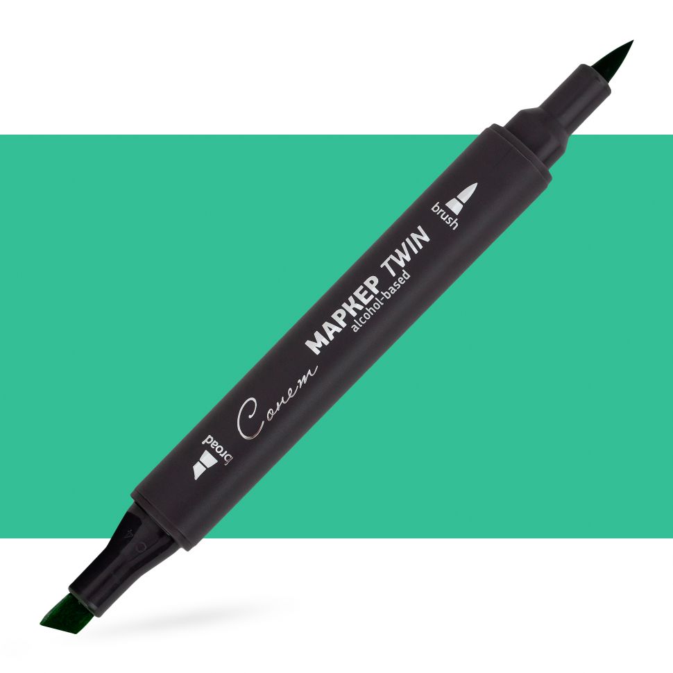 Маркер спиртовой Сонет Twin Brush, зеленый нептун--- фото 1 — PalitraMastera