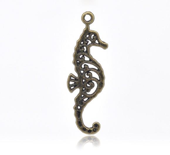 Подвеска &quot;Морской конек&quot; 33x10mm (под античную бронзу) — PalitraMastera
