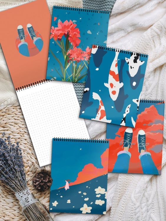 Блокнот А5 60 л. в точку LOREX AESTHETIC греб. мел. карт. soft touch — PalitraMastera