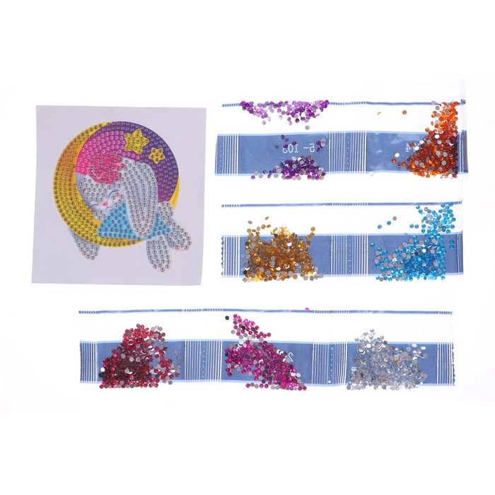 Алмазная мозаика наклейка для детей «Зайка» — PalitraMastera
