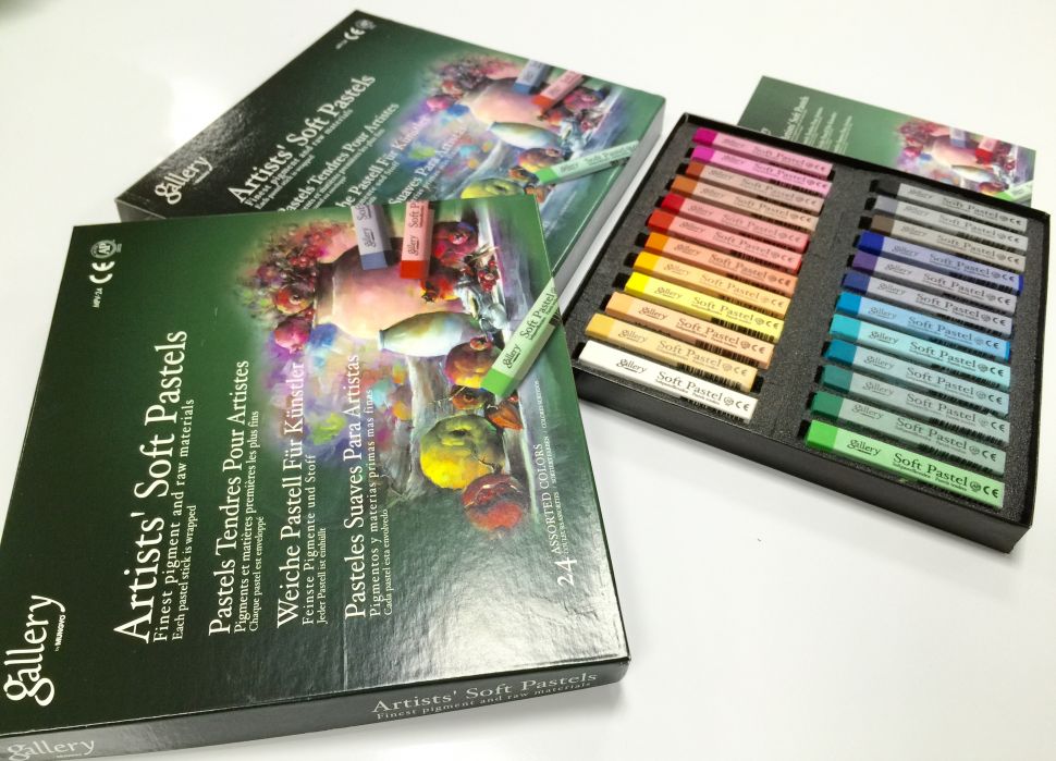 Mungyo Пастель мягкая профессиональная квадратная 24 цв в картонной коробке фото 1 &mdash; PalitraMastera