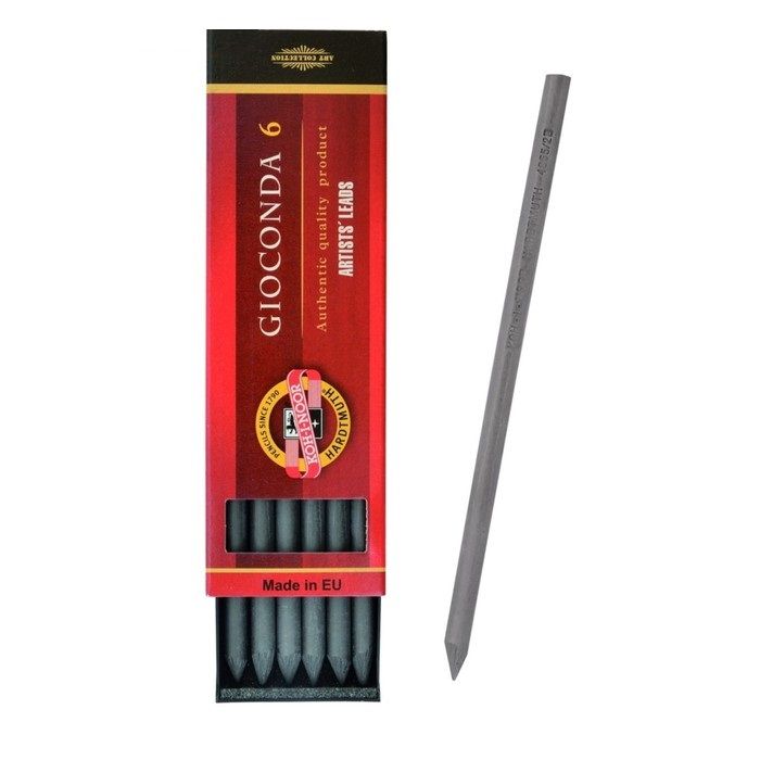 Стержень графитовый 2B Gioconda KOH-I-NOOR 4865/2В для художеств. рисования L= 120 мм, D=5,6 мм, 1ШТ — PalitraMastera