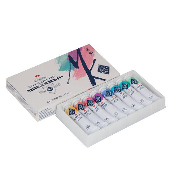 Мастер-Класс Набор масло "Пастельные цвета" картон, 8 шт х18мл фото 1 — PalitraMastera