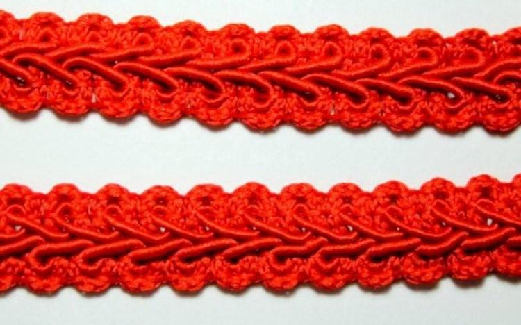 Тесьма декоративная "GAMMA" "Булет" GBL-15 13 мм 33 м ±0.5 м №026 красный фото 1 — PalitraMastera