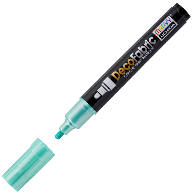 Маркер для светл., темн. и джинс. тканей, 2-4 мм .PEARL GREEN MAR223/P4 /Marvy фото 1 — PalitraMastera