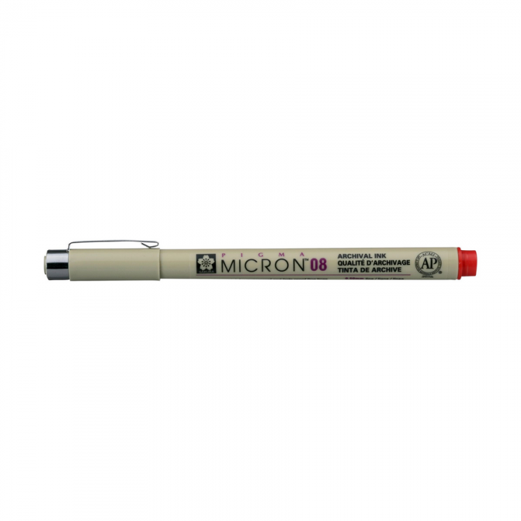 Ручка капиллярная Pigma Micron 0.5мм Красный &mdash; PalitraMastera