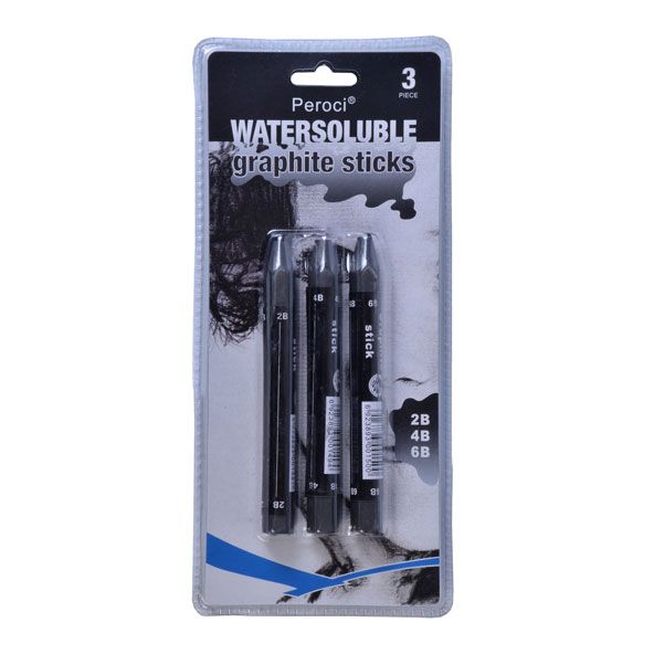 Набор акваграфита JUMBO, 3 шт., (2В, 4В, 6В), в блистере — PalitraMastera