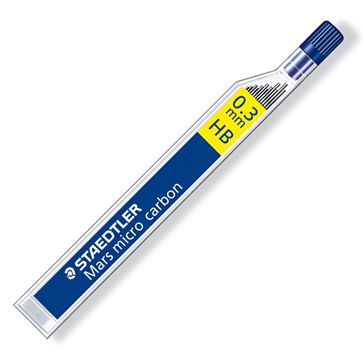 Грифели 0,3 мм H Mars micro carbon 250 для механических карандашей, 12 шт., круглые — PalitraMastera