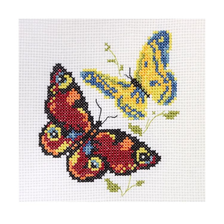 0-50 Набор для вышивания АЛИСА 'Бабочки-красавицы' 10*11см — PalitraMastera