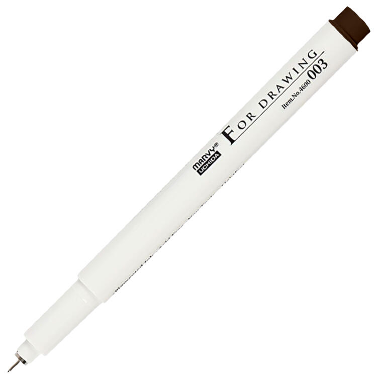 Линер, ручка для черчения и рисования 0.03мм DARK BROWN MAR4600/DB/0.03 /Marvy — PalitraMastera