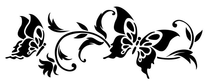 Сонет Трафарет, Бордюр бабочки, 10 х 25 см, пластиковый фото 1 &mdash; PalitraMastera