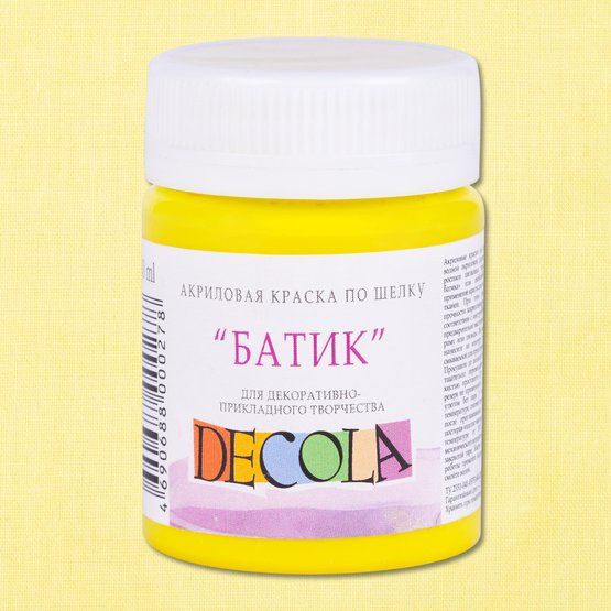 Лимонная акрил шелк батик Декола 50мл фото 1 — PalitraMastera