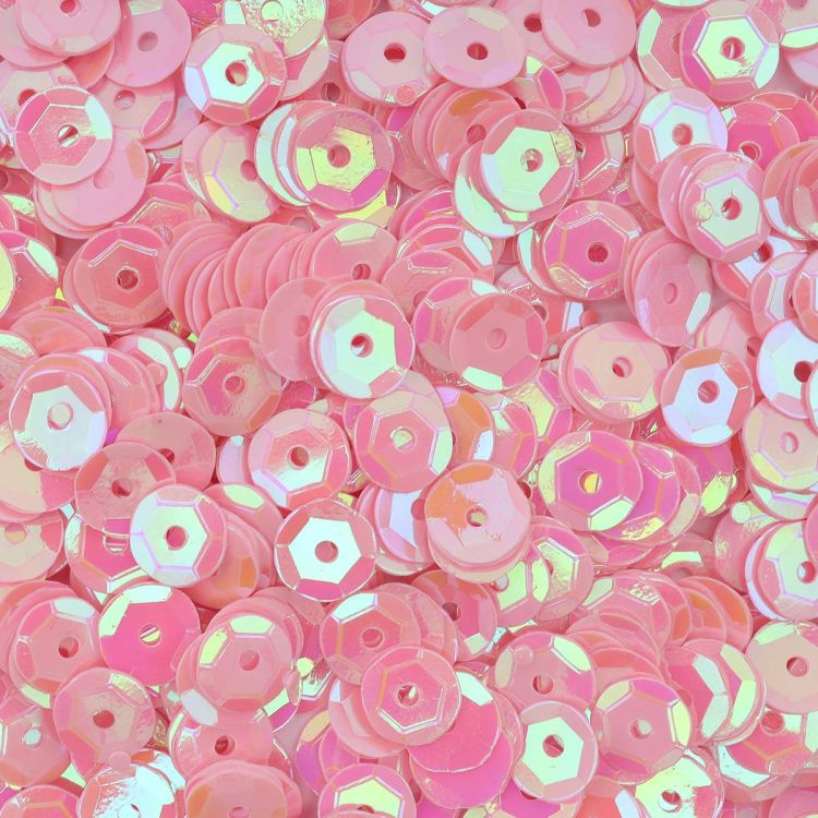 Пайетки граненые 6мм, ' Astra&amp;Craft' 10г (30 розовый голограмма) — PalitraMastera