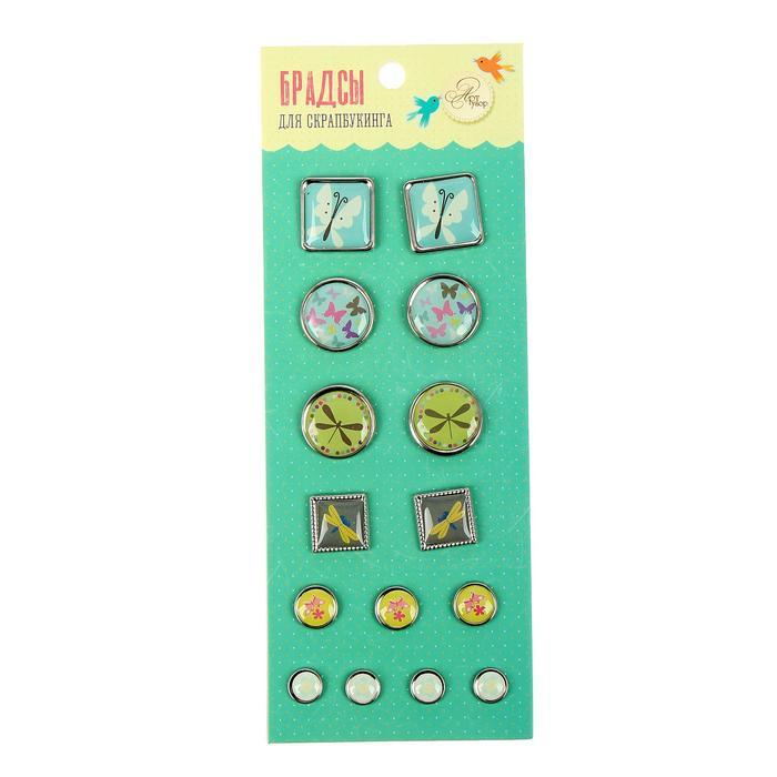 Набор брадсов для скрапбукинга &quot;Насекомые&quot; 15 шт., микс — PalitraMastera