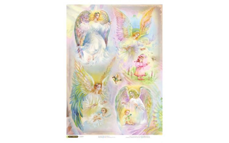 Рисовая бумага для декупажа &quot;Craft Premier&quot;, A3, 25г/м, &quot;Ангелы&quot; АКЦИЯ!!! — PalitraMastera