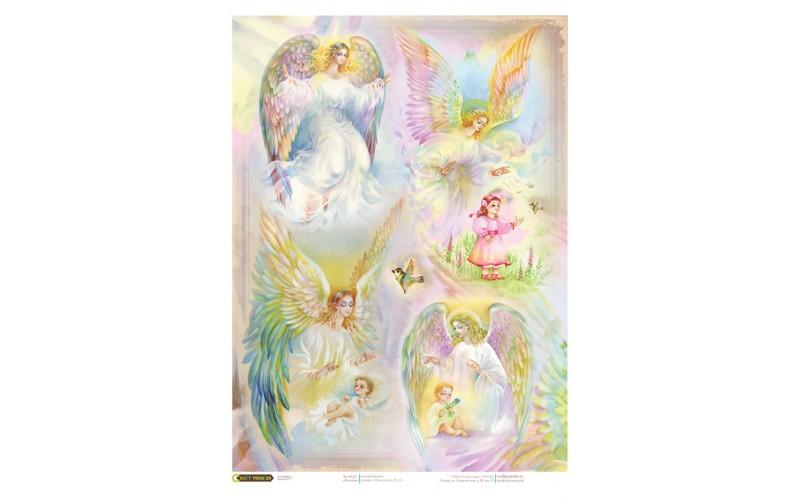 Рисовая бумага для декупажа "Craft Premier", A3, 25г/м, "Ангелы" АКЦИЯ!!! фото 1 — PalitraMastera