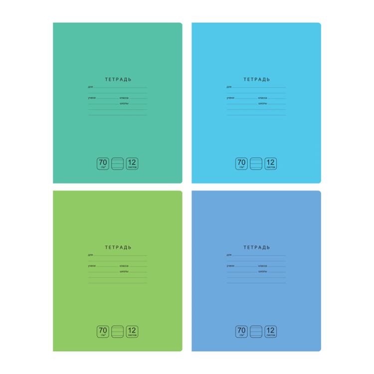 Тетрадь 12л., линия BG &quot;Отличная&quot;, 70г/м2 — PalitraMastera