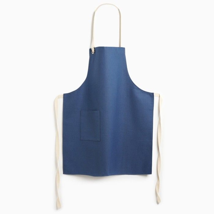 Фартук «Этель» Freedom, 60х70 см, синий, лён 56%, хлопок 44%, 405 г/м2 &mdash; PalitraMastera