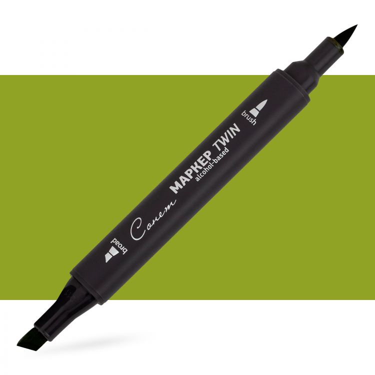 Маркер спиртовой Сонет Twin Brush, зеленый горошек — PalitraMastera