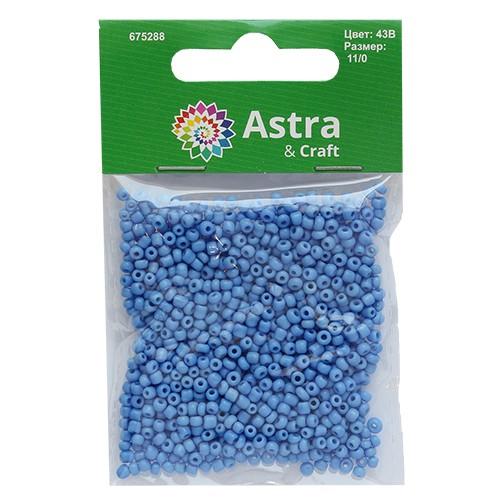 Бисер Астра 11/0, 20г (43B голубой/непрозрачный) фото 1 — PalitraMastera
