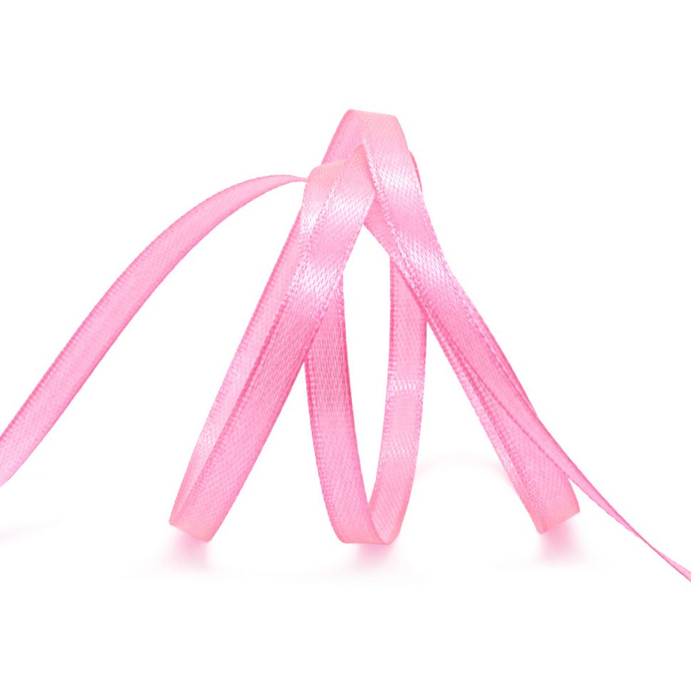 Лента атласная 0,6см*22,86м (012 яр. розовый) фото 1 — PalitraMastera