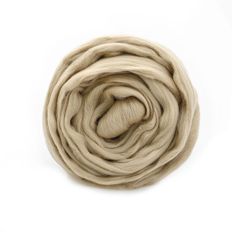 Пряжа ТР ГЛ Полутонкая  для валяния 100% шерсть 100 г №0513 жемчуг фото 1 &mdash; PalitraMastera