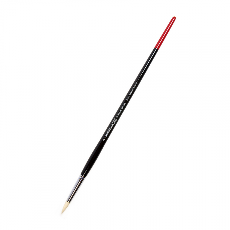 Кисть для акрила Amsterdam 351 жесткая синтетика круглая ручка длинная №06 — PalitraMastera