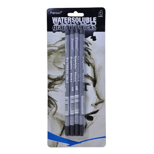 Набор акваграфита &quot;ассорти&quot;, 4 шт. (2В, 4В, 6В, 8В), в блистере — PalitraMastera