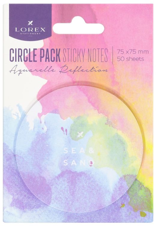 Блок самоклеящ. LOREX AQUARELLE REFLEXION 75х75 мм 1 шт 50 л. ассорти 1 цв. — PalitraMastera