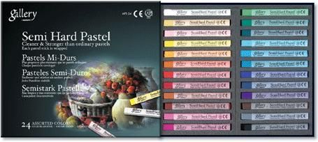 Mungyo Пастель профессиональная сухая полутвёрдая квадратная 24 цветов в картонной коробке фото 1 — PalitraMastera