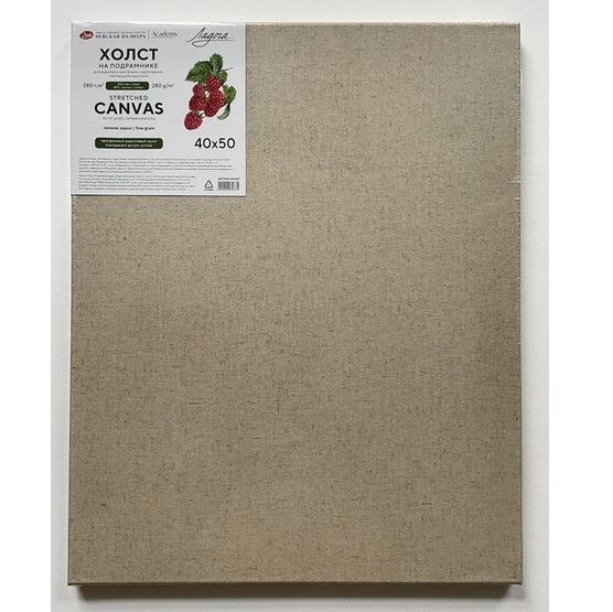 Холст грунтованный на МДФ "Ладога" 40х50 см, 280 г/м2, 55% лён, 45% хлопок, прозрачный акриловый грунт, мелкое зерно фото 1 — PalitraMastera