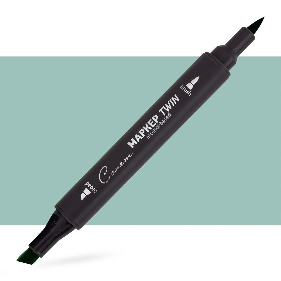 Маркер спиртовой Сонет Twin Brush, зеленый горизонт фото 1 — PalitraMastera
