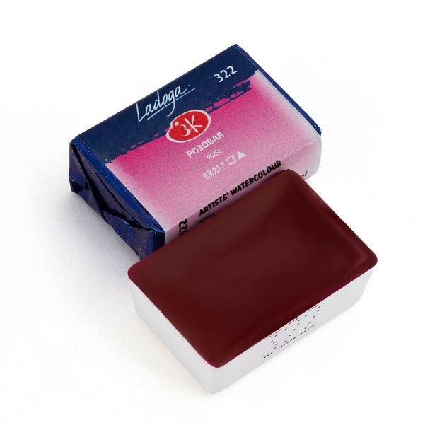 Ладога акварель кювета, 322 розовая 2,5 мл фото 1 — PalitraMastera