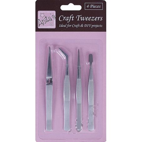 Набор инструментов для хобби 4 шт (пинцеты)    . — PalitraMastera