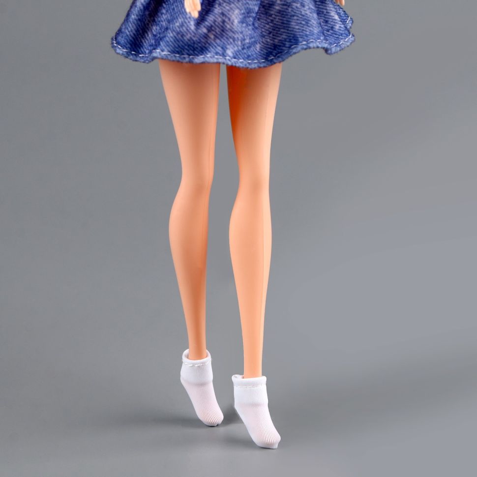 Носки для куклы, цвет белый фото 1 — PalitraMastera