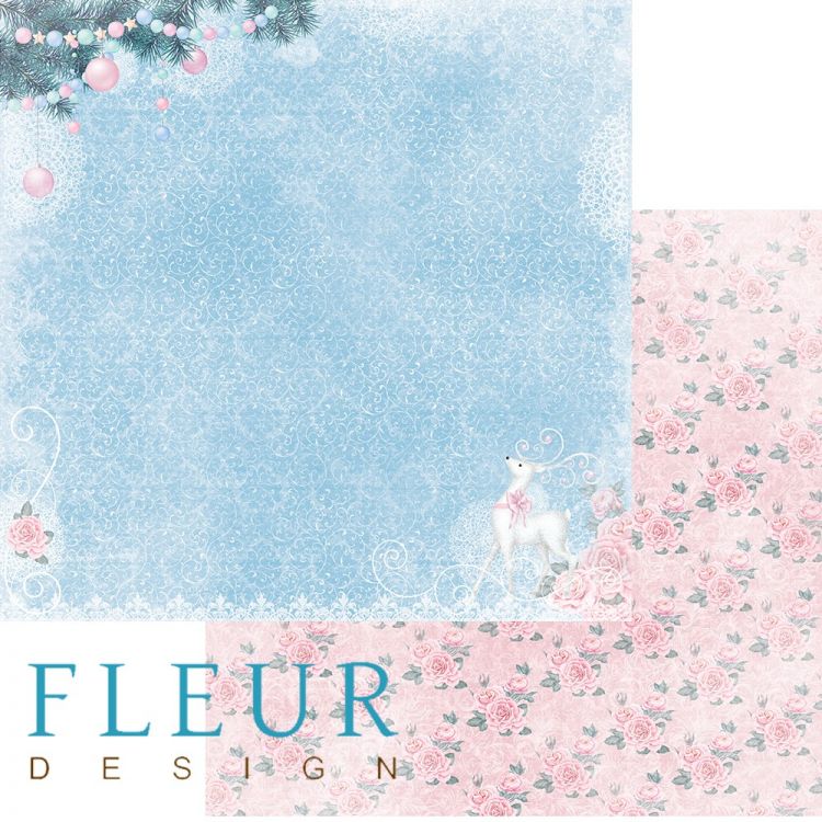 Лист бумаги для скрапбукинга &quot;Праздник к нам приходит&quot;, коллекция &quot;Новогодняя сказка&quot;, 30х30, плотность 190 гр, 10 листов в упаковке, FD1004601 — PalitraMastera