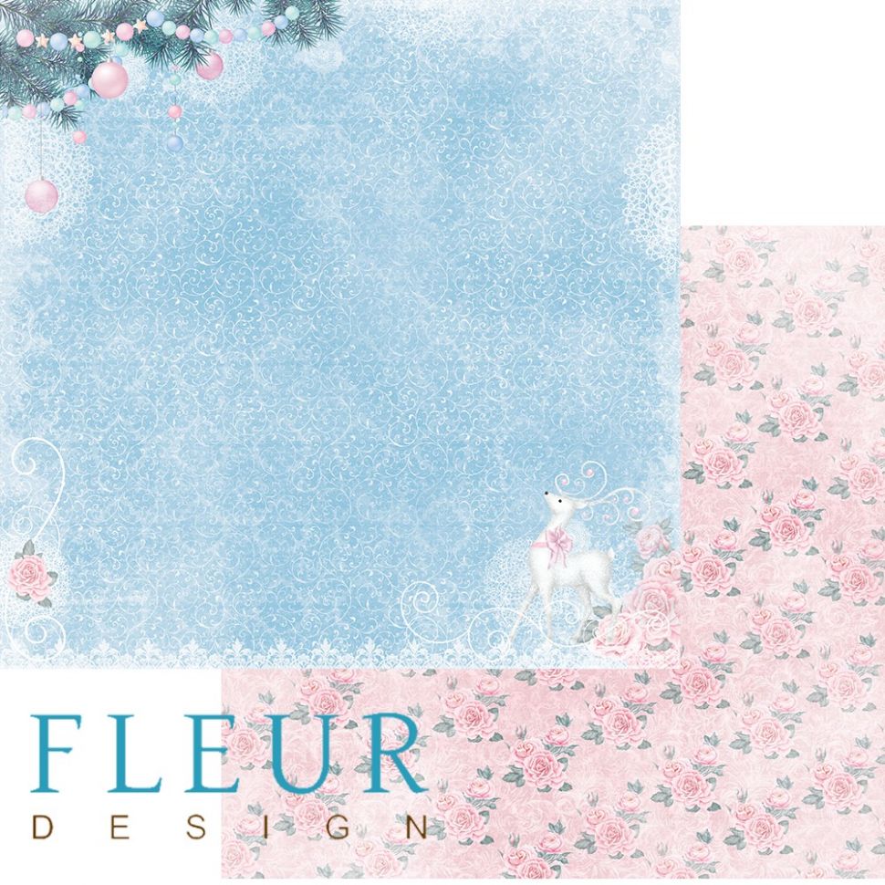 Лист бумаги для скрапбукинга "Праздник к нам приходит", коллекция "Новогодняя сказка", 30х30, плотность 190 гр, 10 листов в упаковке, FD1004601 фото 1 — PalitraMastera