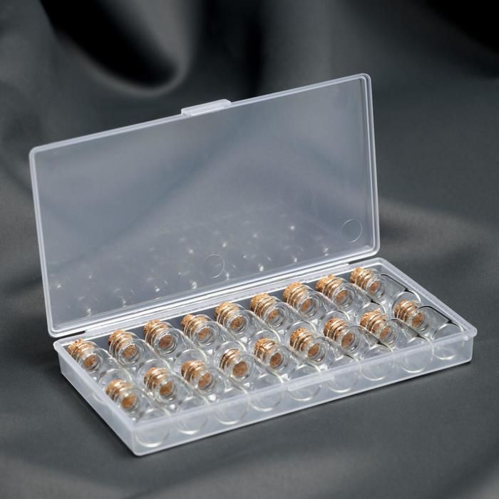 Набор баночек для хранения мелочей, d = 1,5 х 3 см, 18 шт фото 1 — PalitraMastera