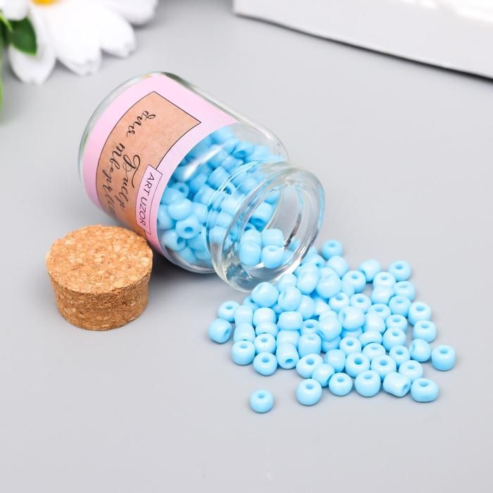 Бисер круглый 6/0 в бутылочке &quot;Королевский синий&quot; 20 гр  6075106 — PalitraMastera