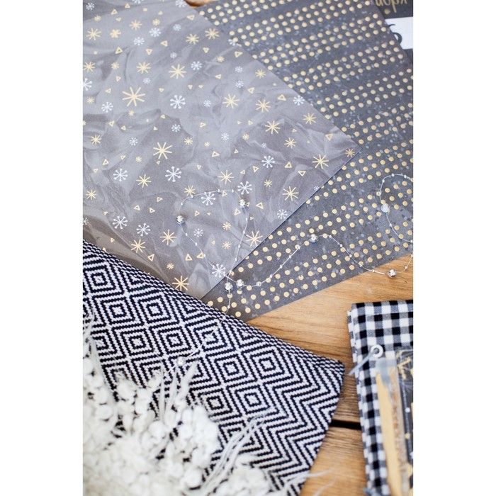 Набор Бумаги для скрапбукинга фольгированием «Сияние ночи», 30,5 30,5 см 250 г/м 14 листов — PalitraMastera