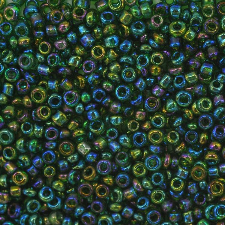 Бисер Astra&amp;Craft 11/0, 20г (167B зеленый/прозр.радужный) — PalitraMastera