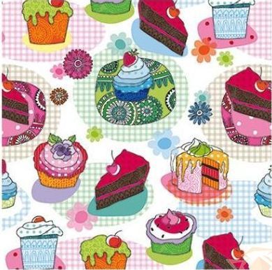 Салфетка бумажная 33*33 см (3 слоя, 20 шт в уп) Tasty Cupcakes фото 1 — PalitraMastera