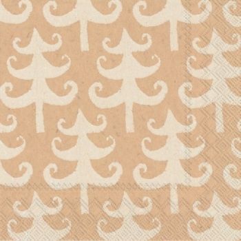 Салфетки бумажные для декупажа, 25х25 см, &quot;Елочки&quot;, крафт, упаковка 20 шт. — PalitraMastera