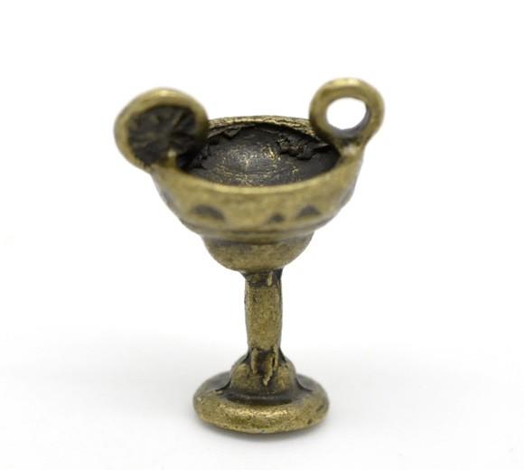 Подвеска "Коктейль" 19x14mm (под античную бронзу) фото 1 — PalitraMastera