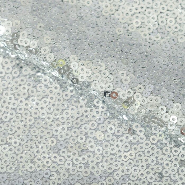 Ткань для пэчворка «Серебро» пайетки, 33 * 33 см фото 1 — PalitraMastera