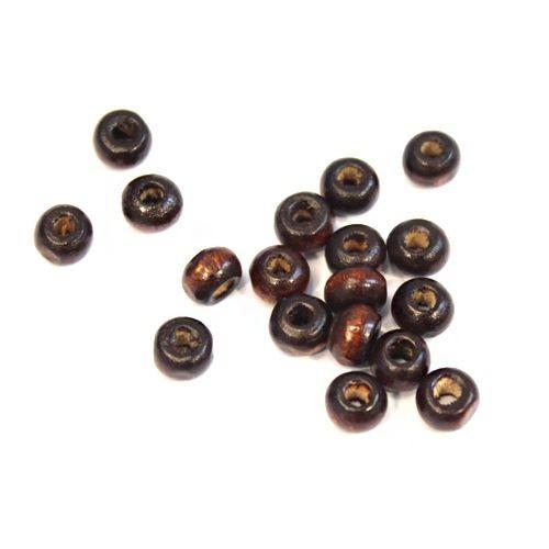 Деревянные бусины , WDB0416, 4*5мм, 250шт/упак, цв.коричневый фото 1 &mdash; PalitraMastera