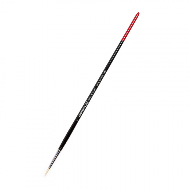 Кисть для акрила Amsterdam 351 жесткая синтетика круглая ручка длинная №03 — PalitraMastera